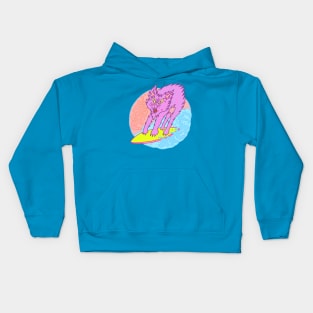 Surfer Cat Pisittu Aresti - by Miskel Design Kids Hoodie